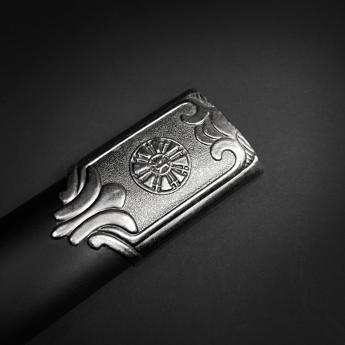 Chivalry one-hand medieval sword hilt with intricate engravings and detailed design