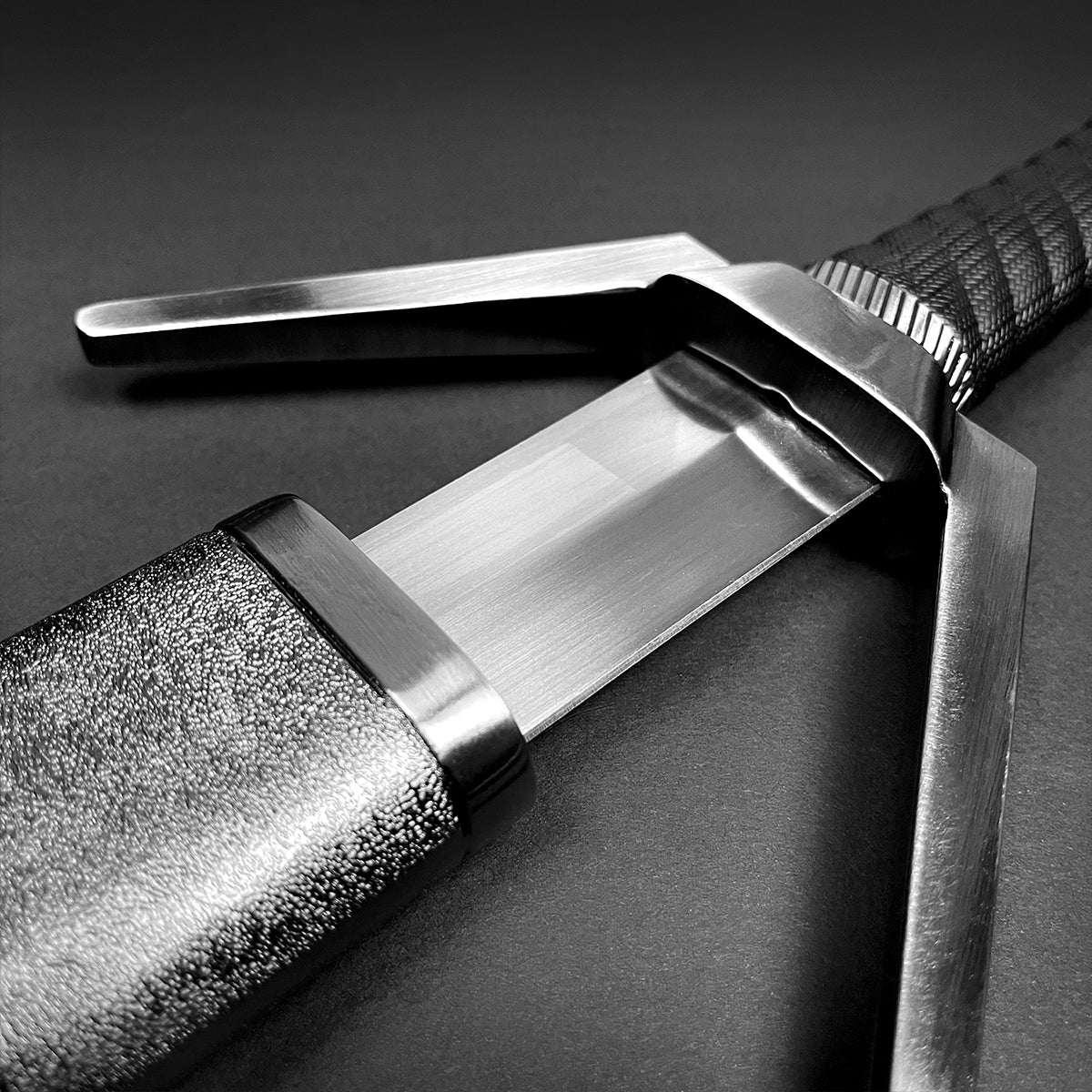 Collector medieval sword replica from Knight's Collection featuring detailed steel blade and textured handle