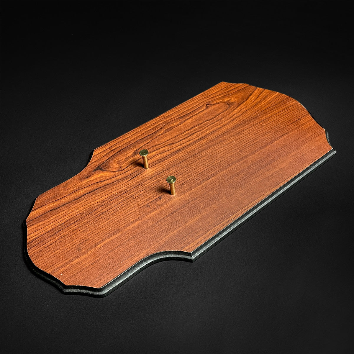 Wooden display plaque with mounting screws for decorative Excalibur Medieval sword by Knight Collections