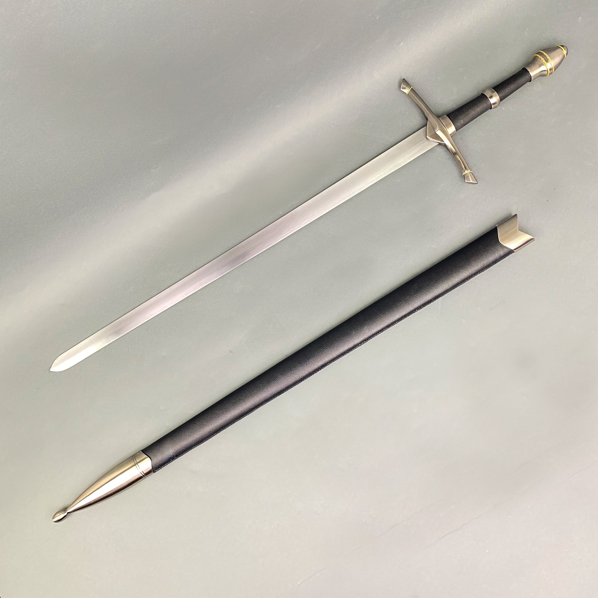 One-Hand Knight Medieval Sword from Knight's Collection with a sleek blade and stylish hilt