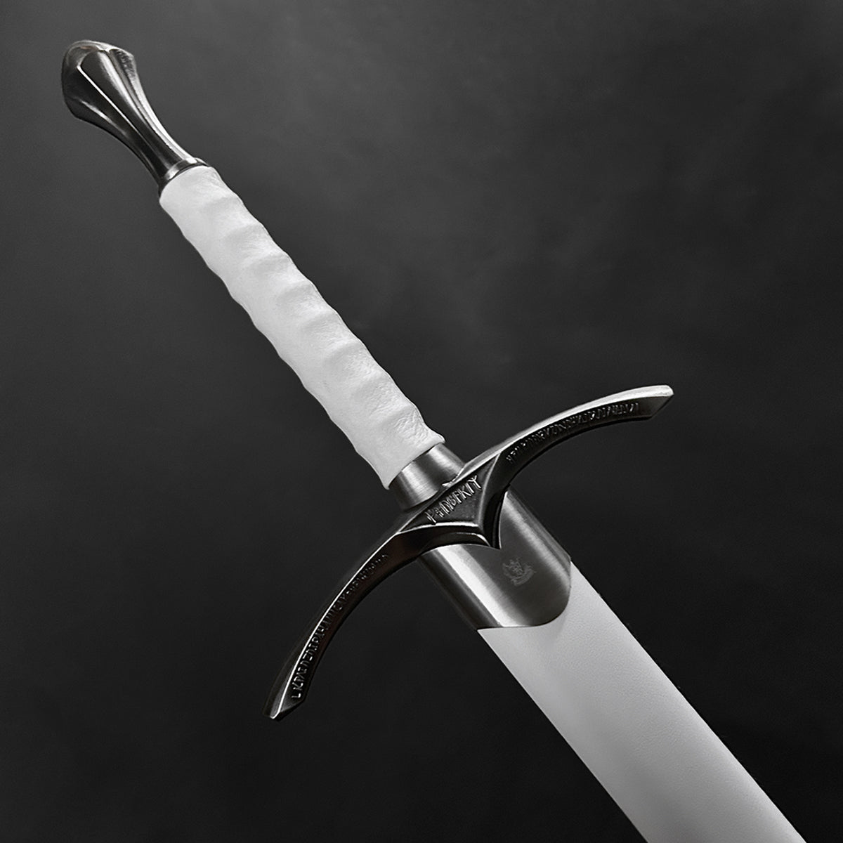 Knight Collections wizard's one-hand white medieval sword with a sleek design and wrapped grip