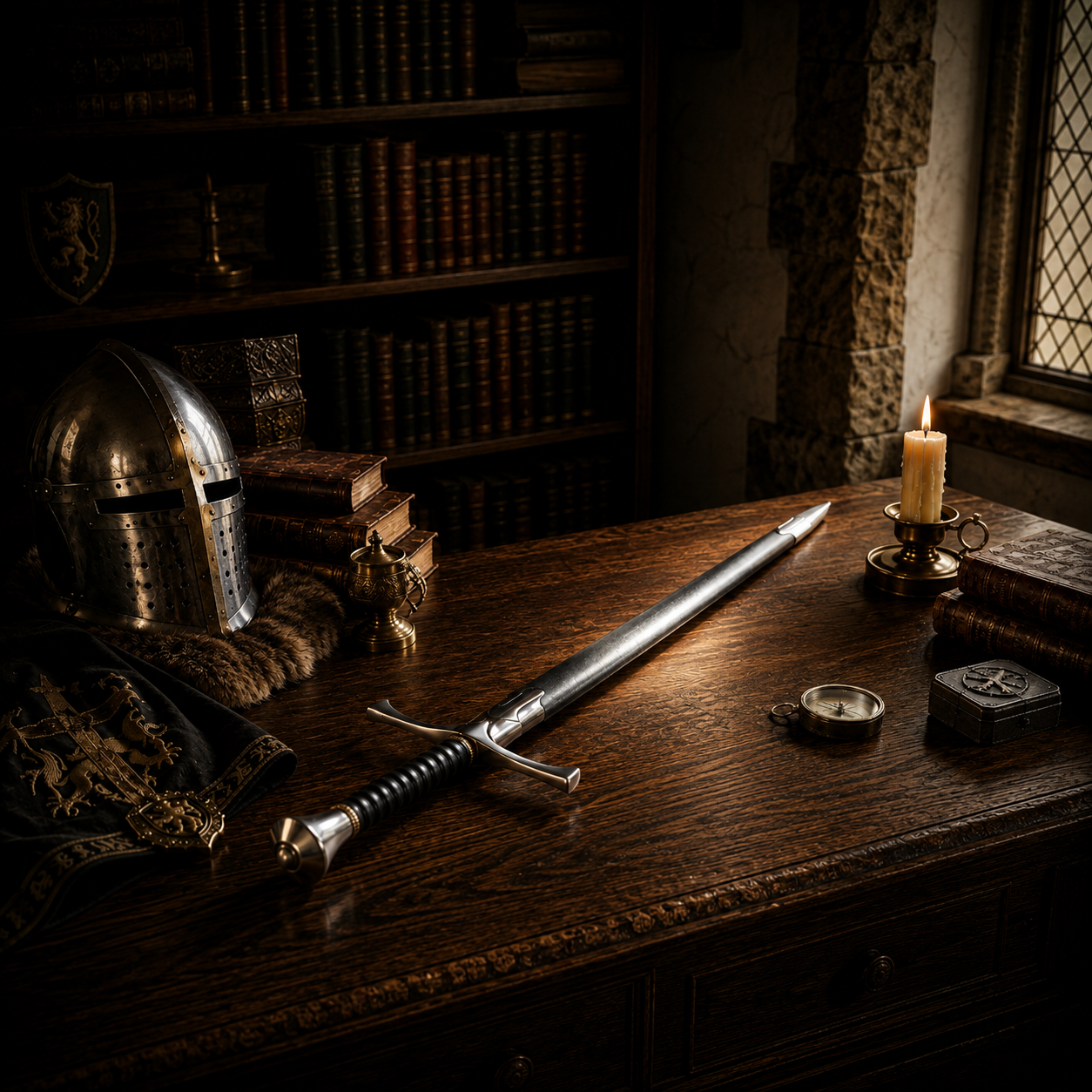 Foam, lightweight, and metal anime-inspired swords arranged for cosplay and home display