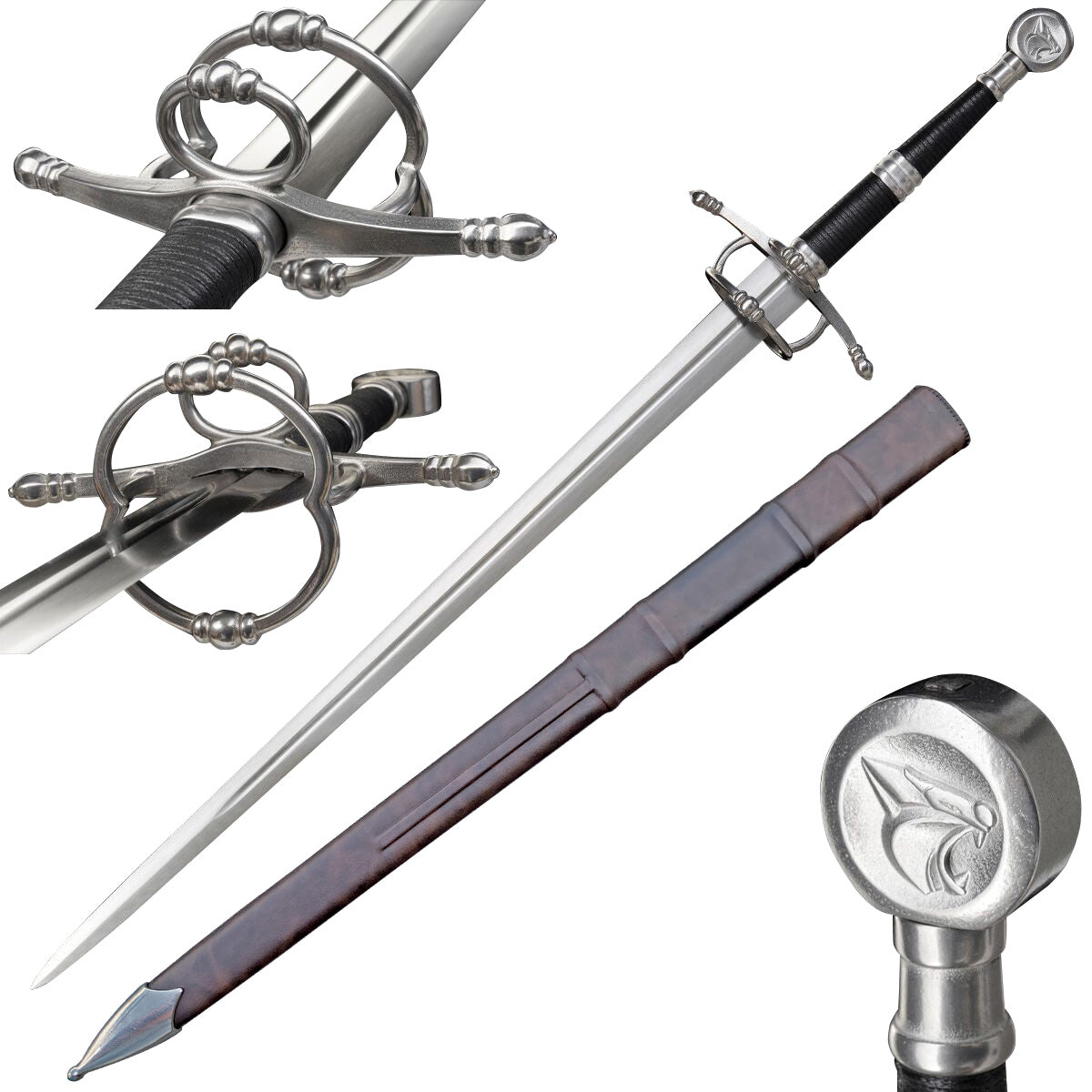Swept-hilt rapier and medieval sword forms illustrating the evolution of European sword design