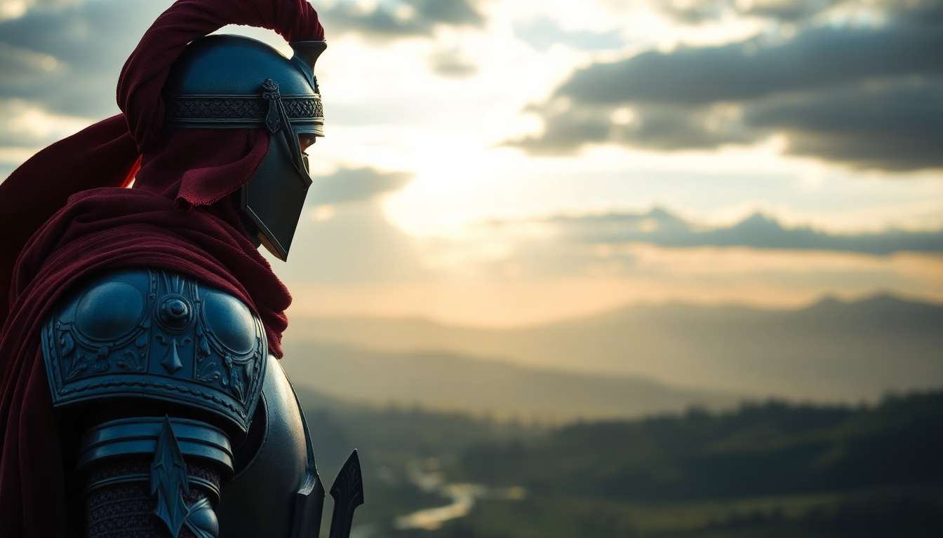 A Knight contemplating the horizon