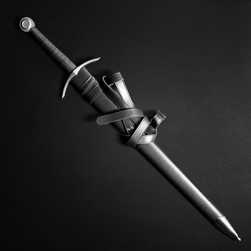 Knight's Collection medieval sword blade and hilt detail