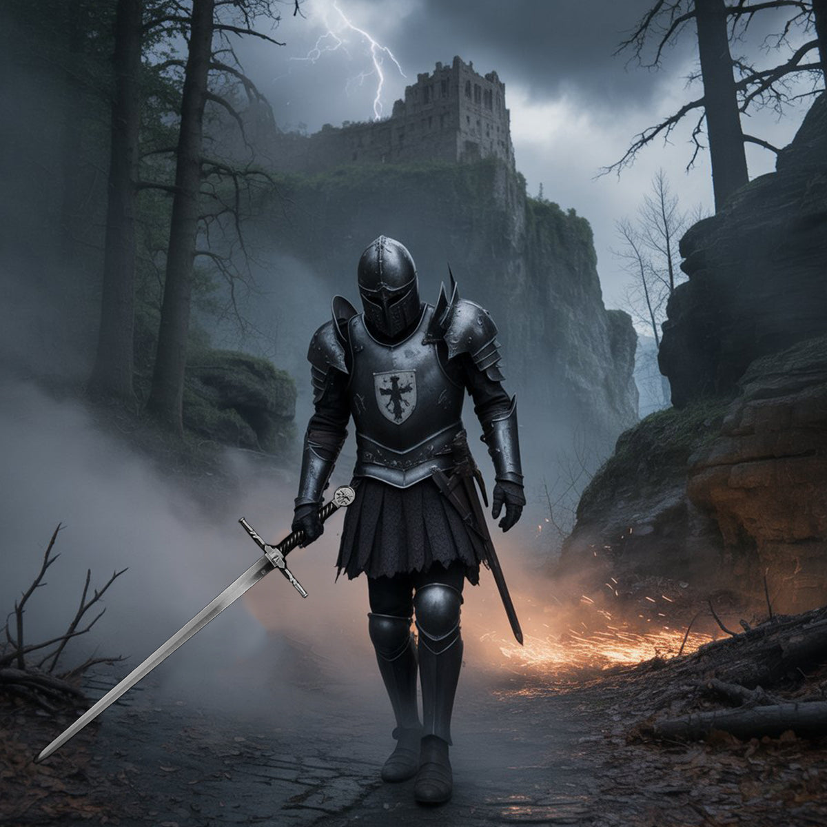 Knight's Collection "Fang of the North" Hand-Forged Medieval Sword