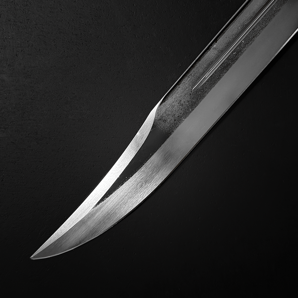 Polished steel single-edged blade tip | Knight's Collection