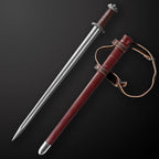 Viking Sword - 37.8" Hand-Forged Damascus Steel Medieval Sword