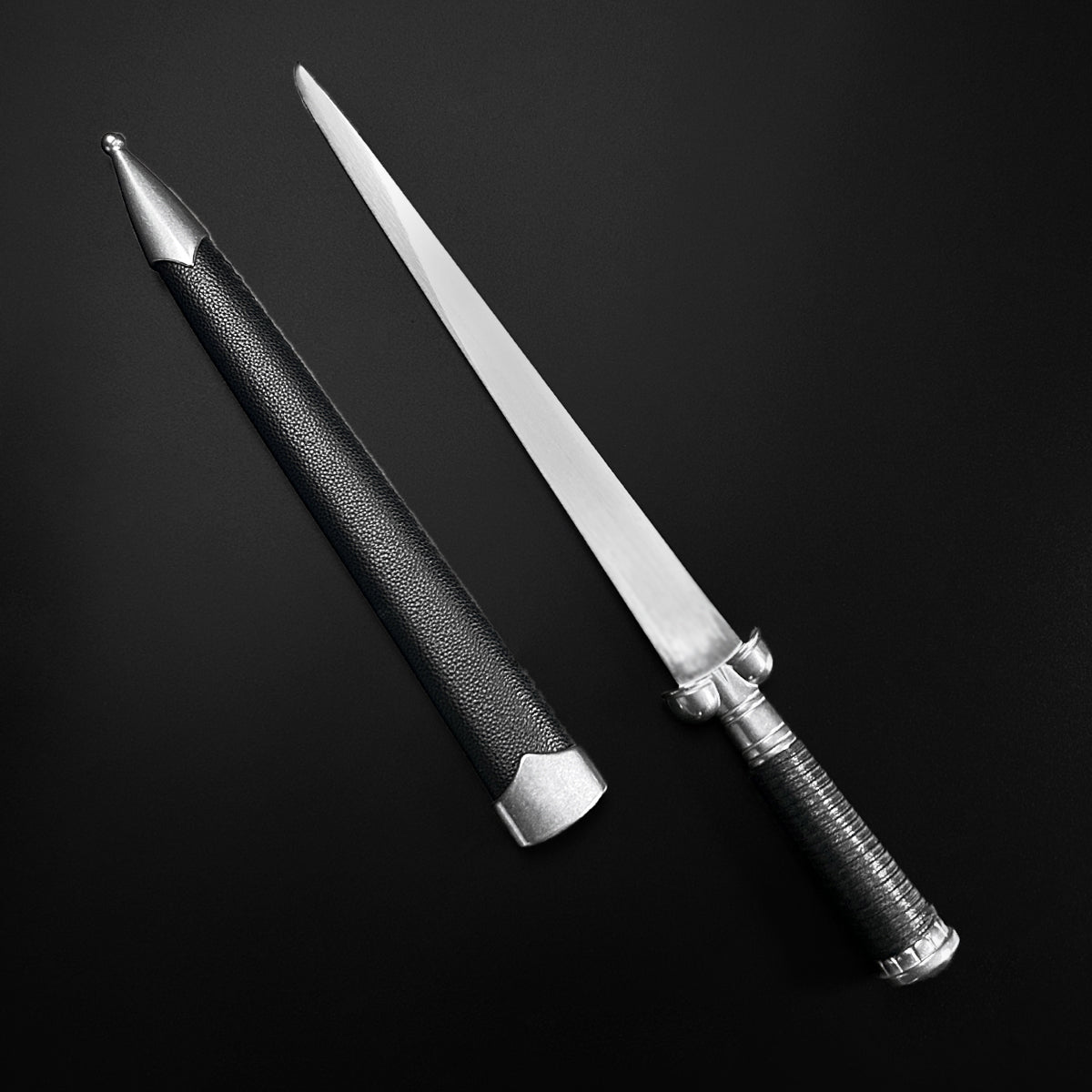 Hand-Forged Bollock Medieval Dagger - 1065 Carbon Steel