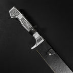 Ornate engraved dagger in black sheath | Knight's Collection
