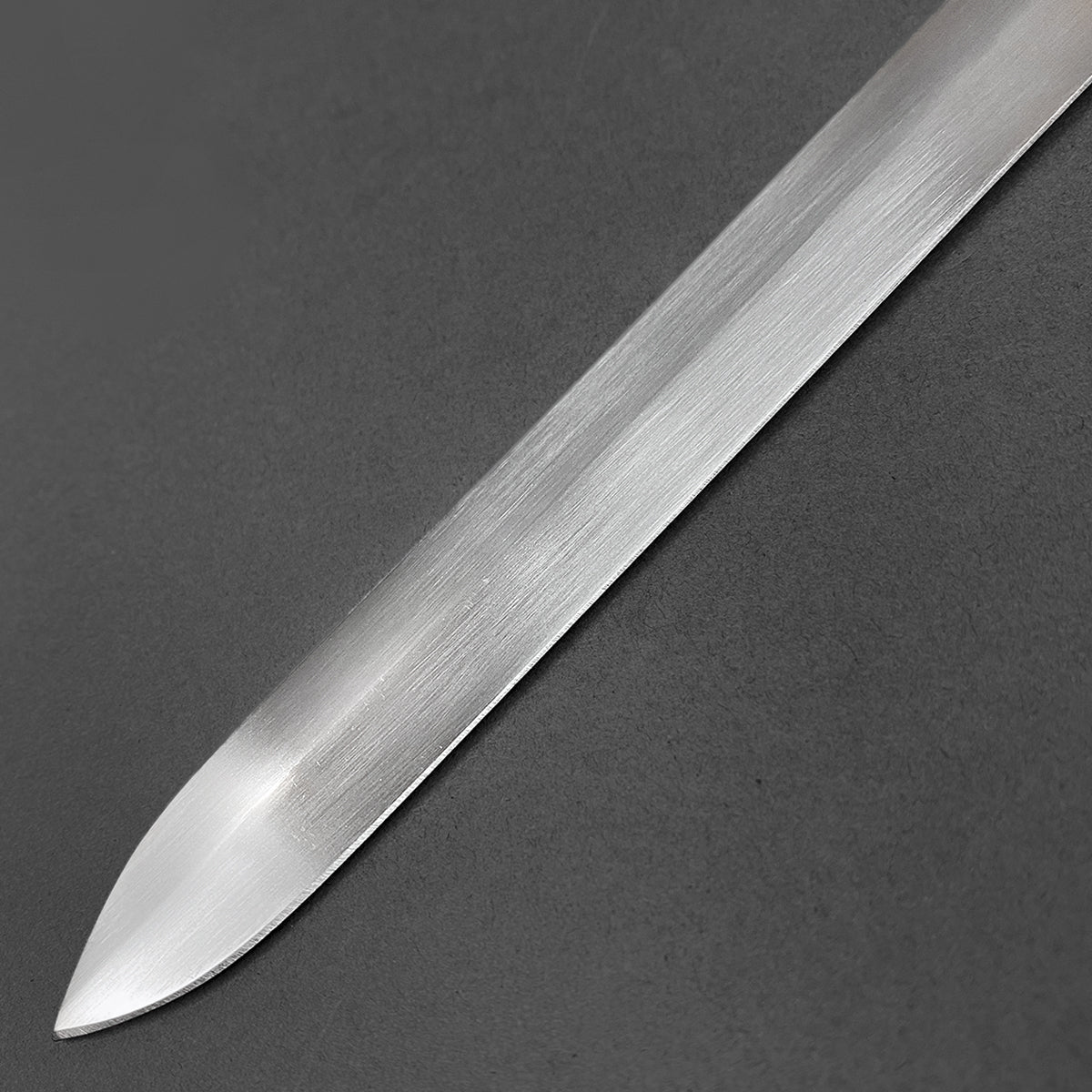 Brushed steel sword blade pointed tip | Knight's Collection