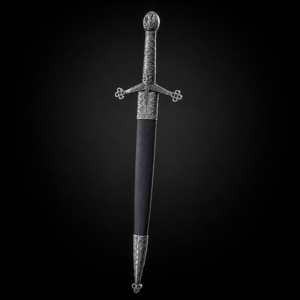 need 6 word image alt textOrnamental Scottish dagger inside black scabbard | Knight's Collection