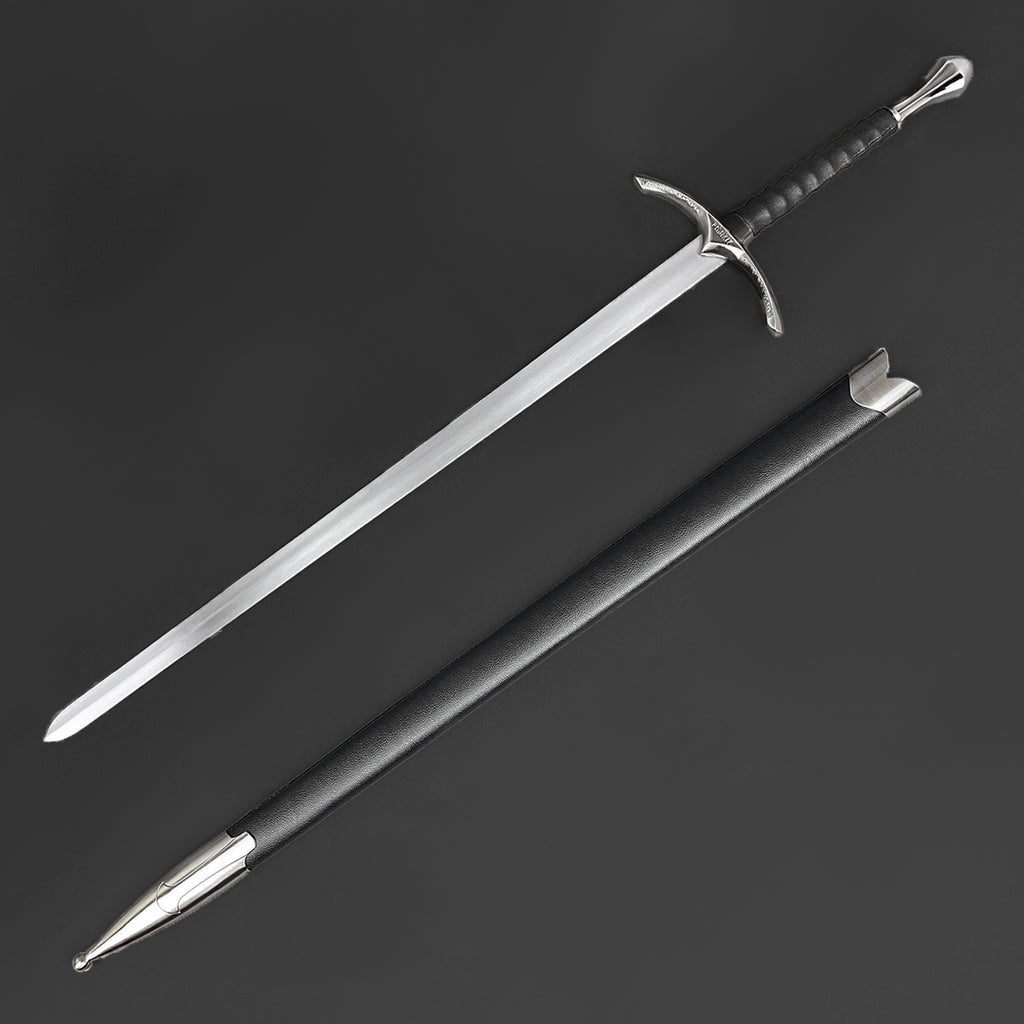 Medieval arming sword with black scabbard | Knight's Collection