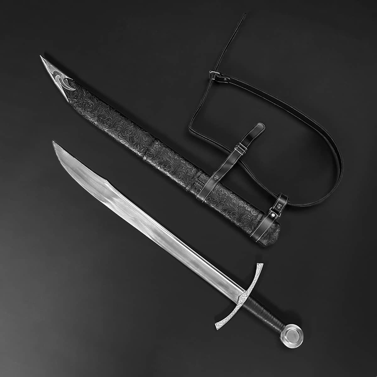 Hand-Forged Sharp 1060 Steel Medieval Sword | Knight's Collection