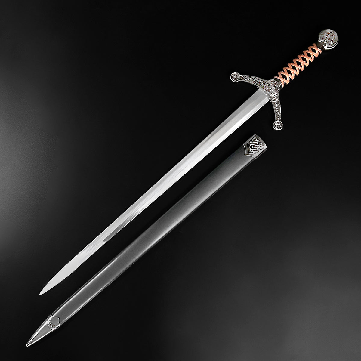 Decorative Celtic medieval long sword set | Knight's Collection