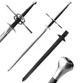 66.14" Hand-Forged 1060 Steel Medieval Sword with Detailed Hilt and Blade Design
