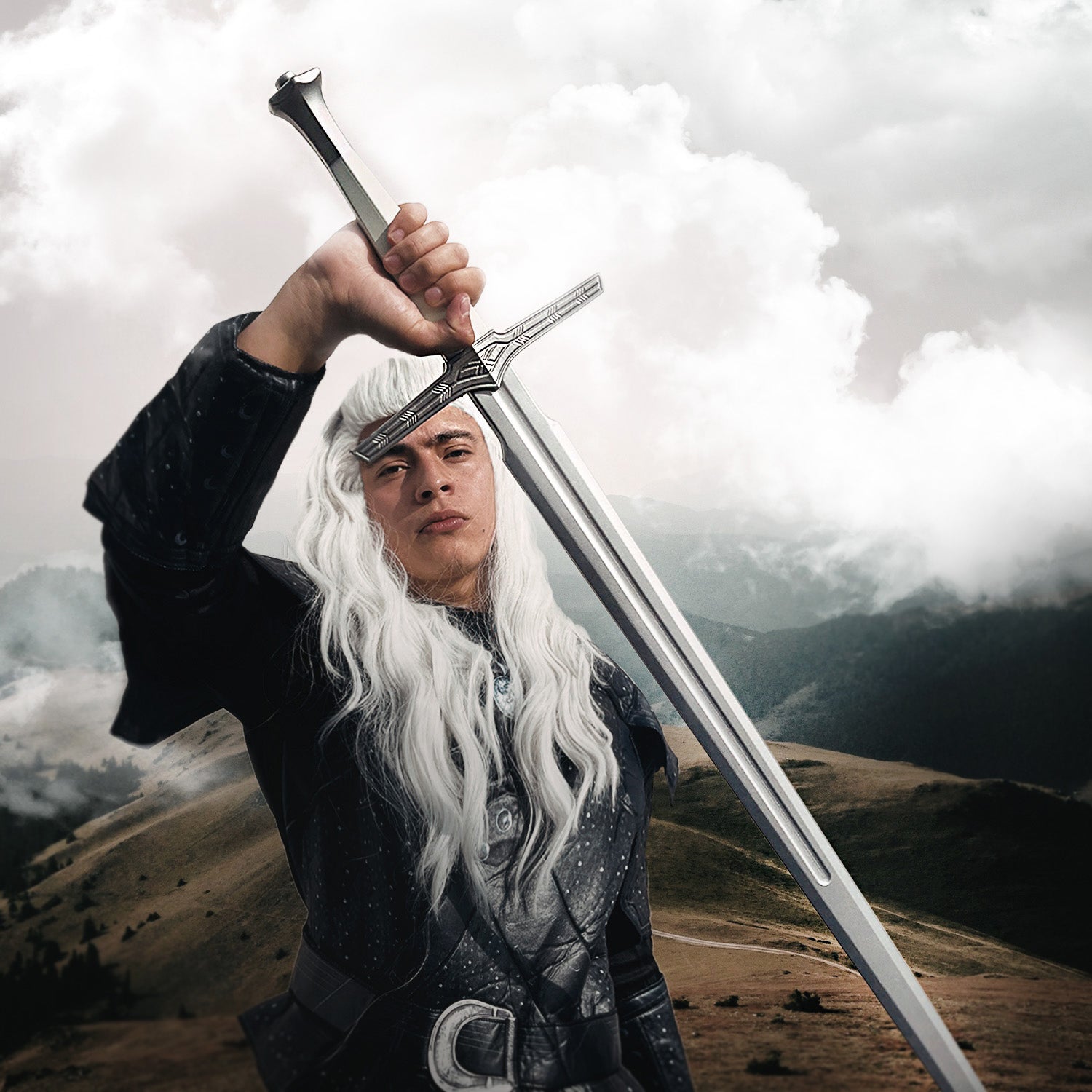 43 1/2" White Foam Medieval Sword