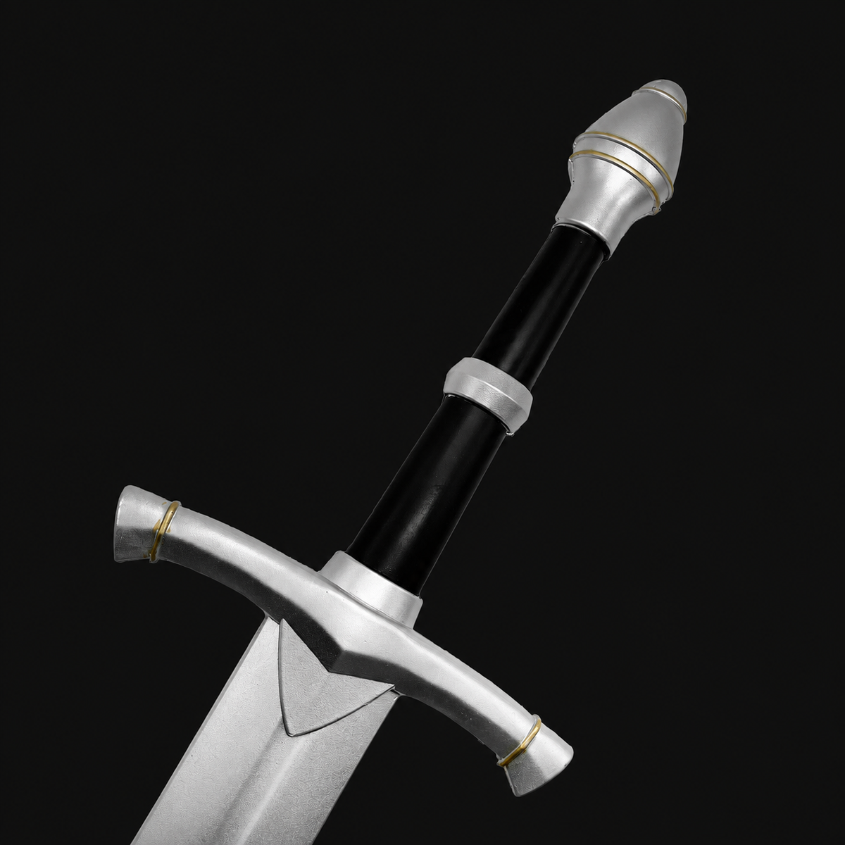 Silver replica ranger sword black hilt | Knight's Collection