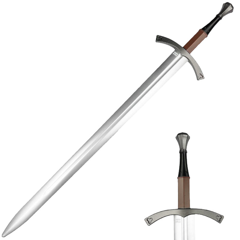 40" Tan Handle Silver Blade Foam Sword