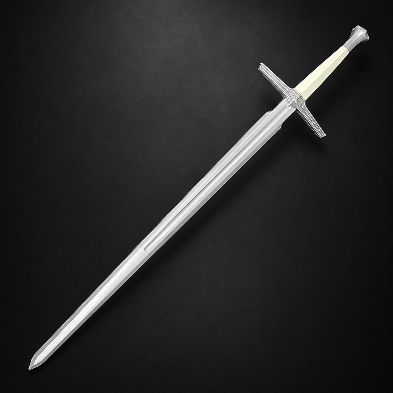 Full medieval sword on black | Knights Collection