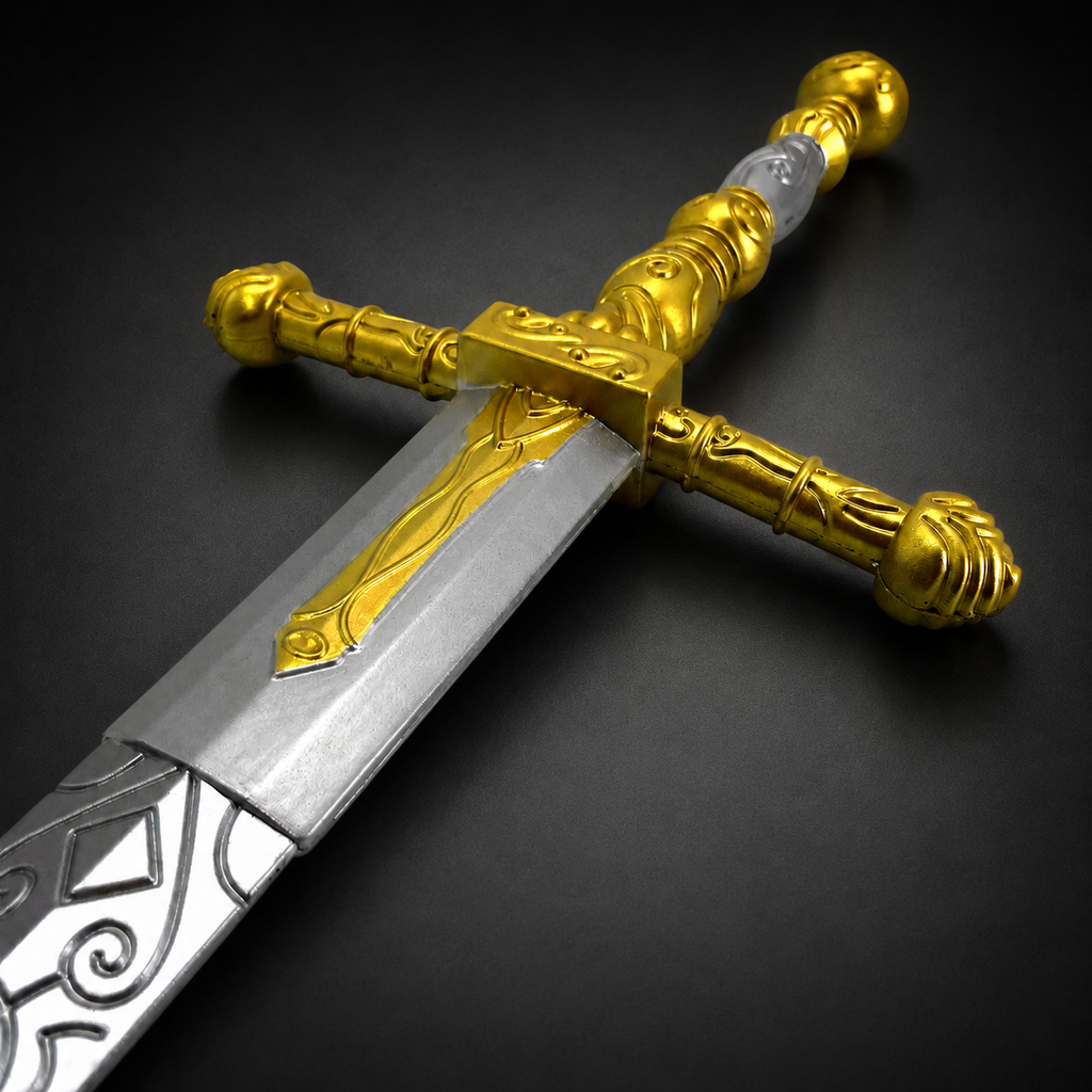 Golden crossguard sword closeup | Knights Collection