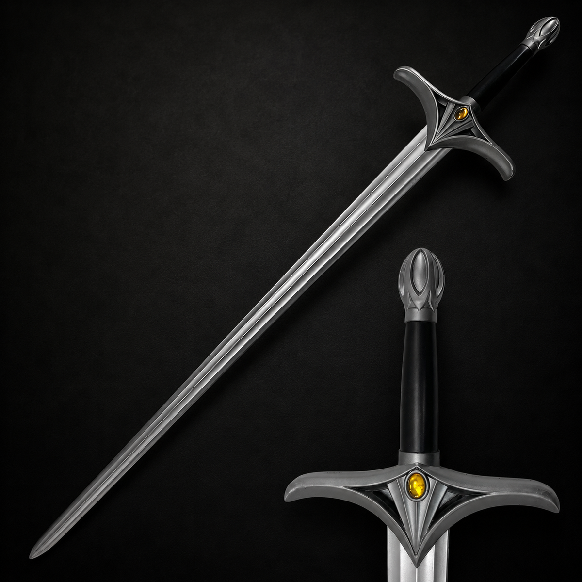Replica fantasy sword with amber gem | Knight's Collection