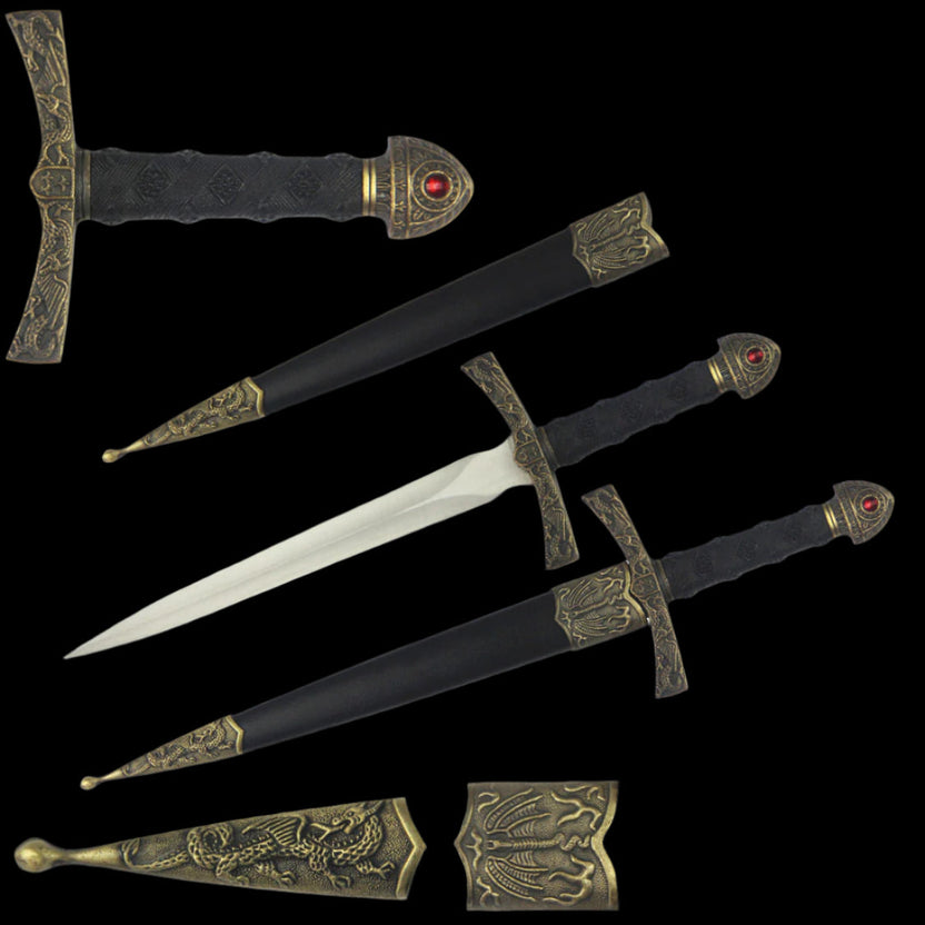 Classic 14-Inch Medieval Dagger Replica for Historical Decor – Knight's ...