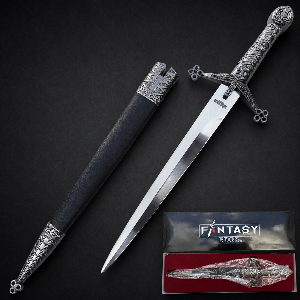 Medieval dagger with ornate silver hilt | Knight's Collection