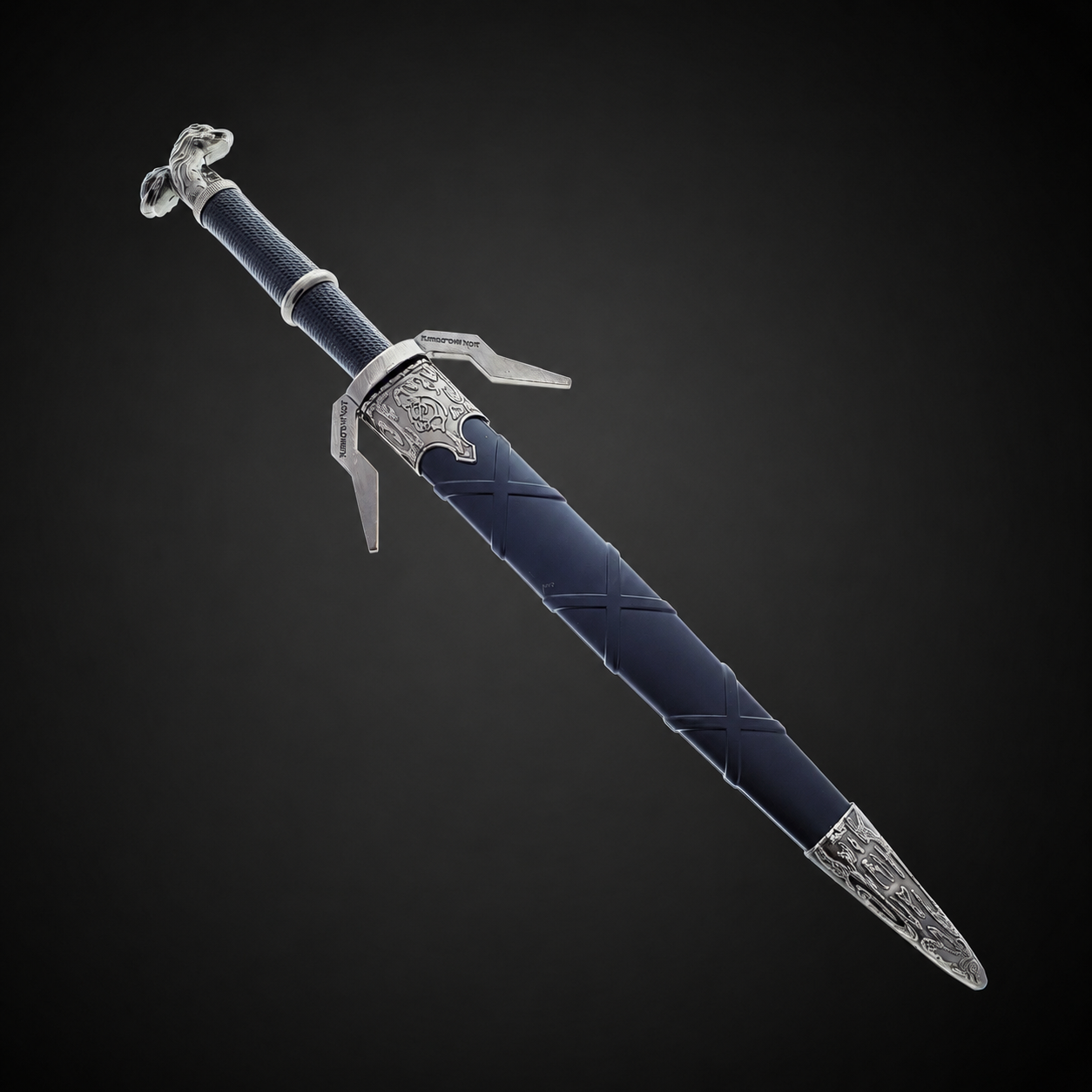 Silver and blue fantasy dagger replica | Knight's Collection