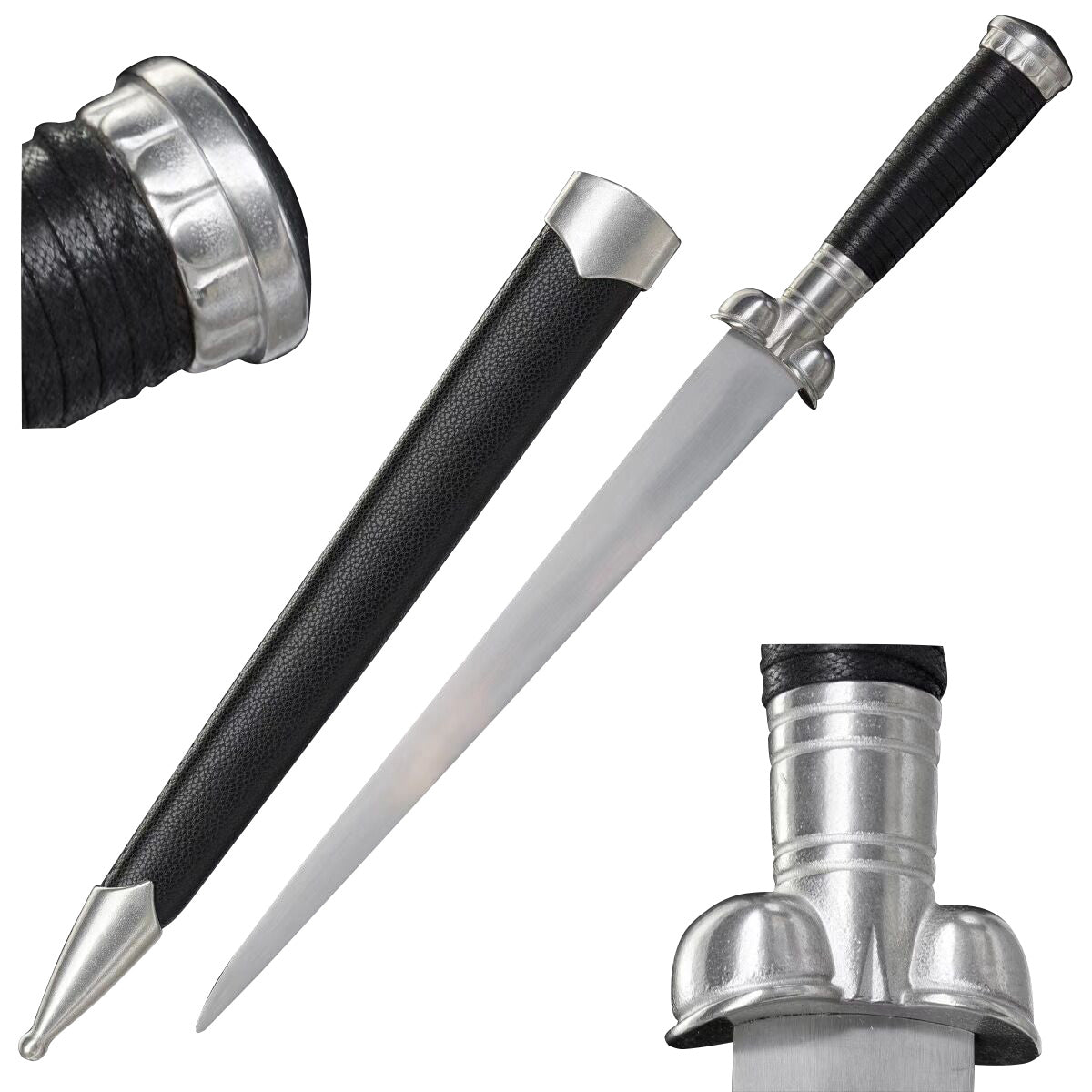 Hand-Forged Medieval Dagger - 1065 Carbon Steel