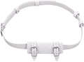 8"x8" Leather Medieval Rapier Sword Frog White