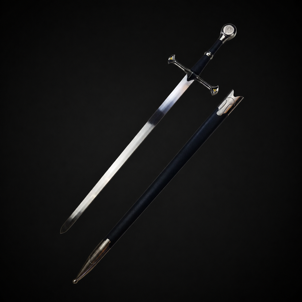 Crusader sword replica with black scabbard | Knight's Collection