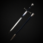 Crusader sword replica with black scabbard | Knight's Collection