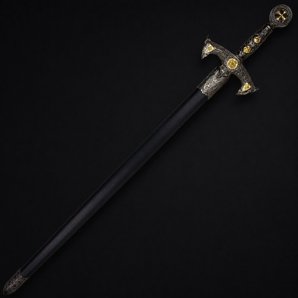 Ornate Knights Templar replica display sword | Knight's Collection