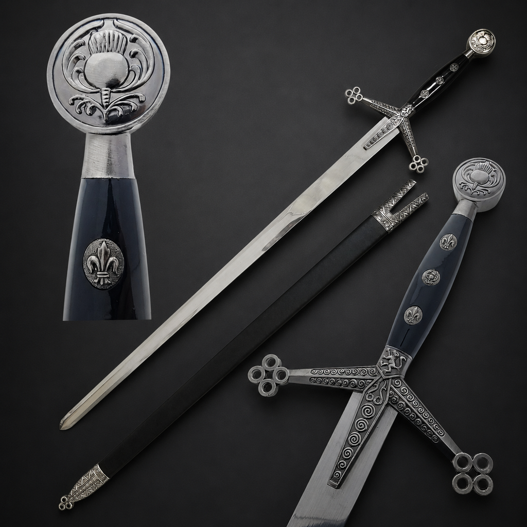 43 3/4" Claymore Sword with Scabbard