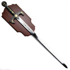 47" Knights of Templar Sword w/ gold medallion & wood plaque