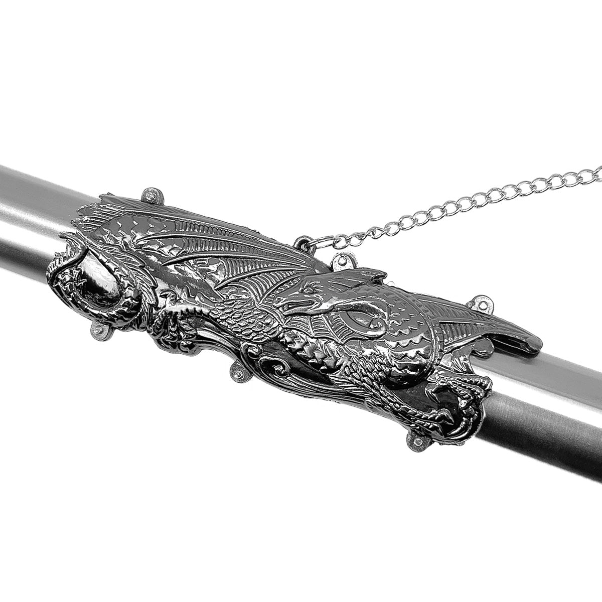 Saint George Medieval Dragon Sword – Decorative Replica Display Piece, Dull Blade Collectible, Knight Fantasy Sword for Cosplay, Home Decor and Collections