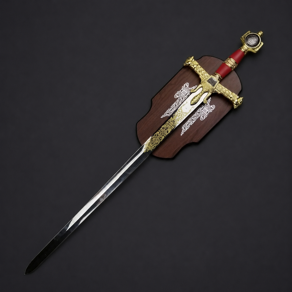 Ornate King Solomon sword replica display | Knight's Collection