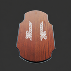 Wooden sword plaque with decorative patterns | Knight's Collection