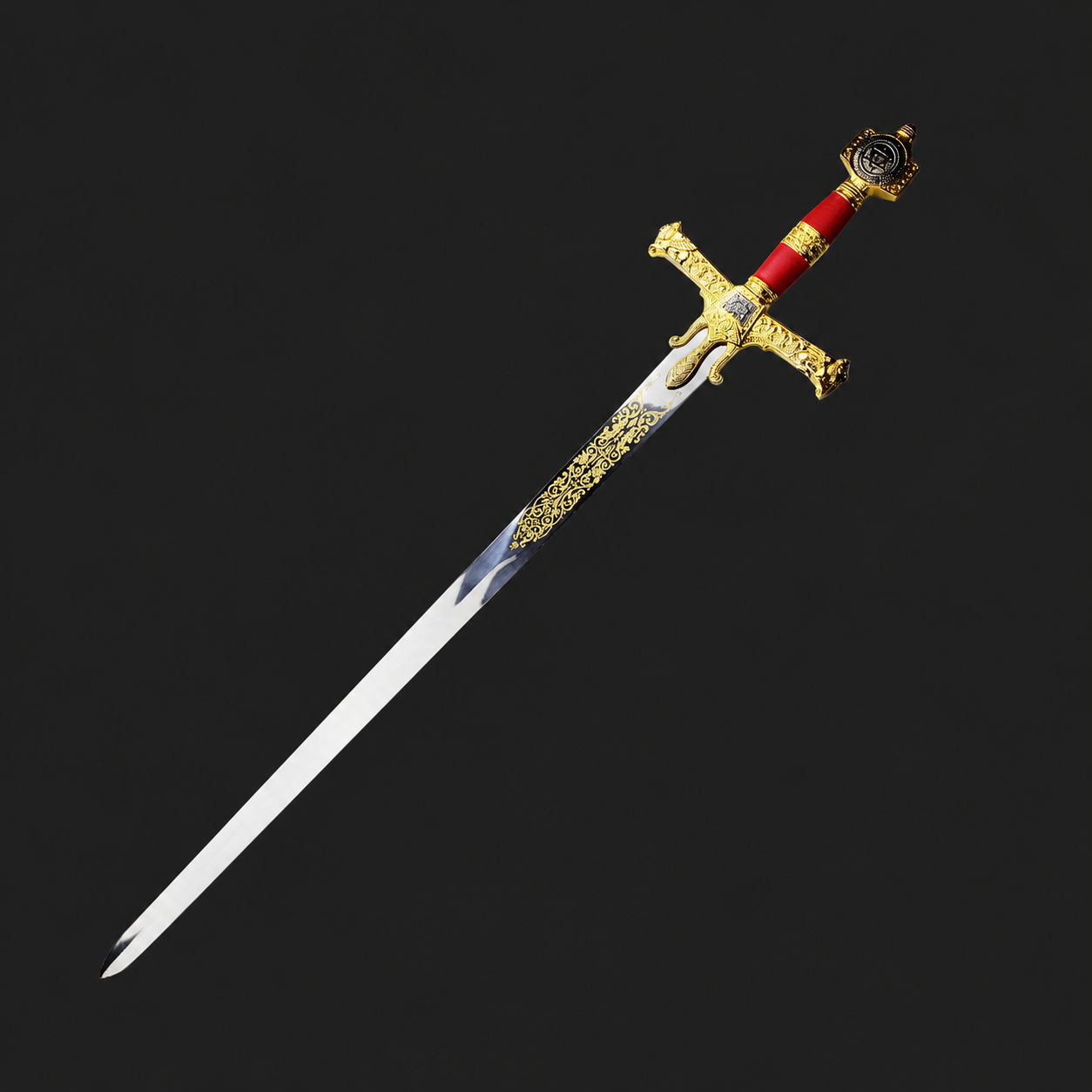 Ornate red and gold replica sword | Knight's Collection