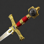 Ornate red and gold Solomon sword | Knight's Collection