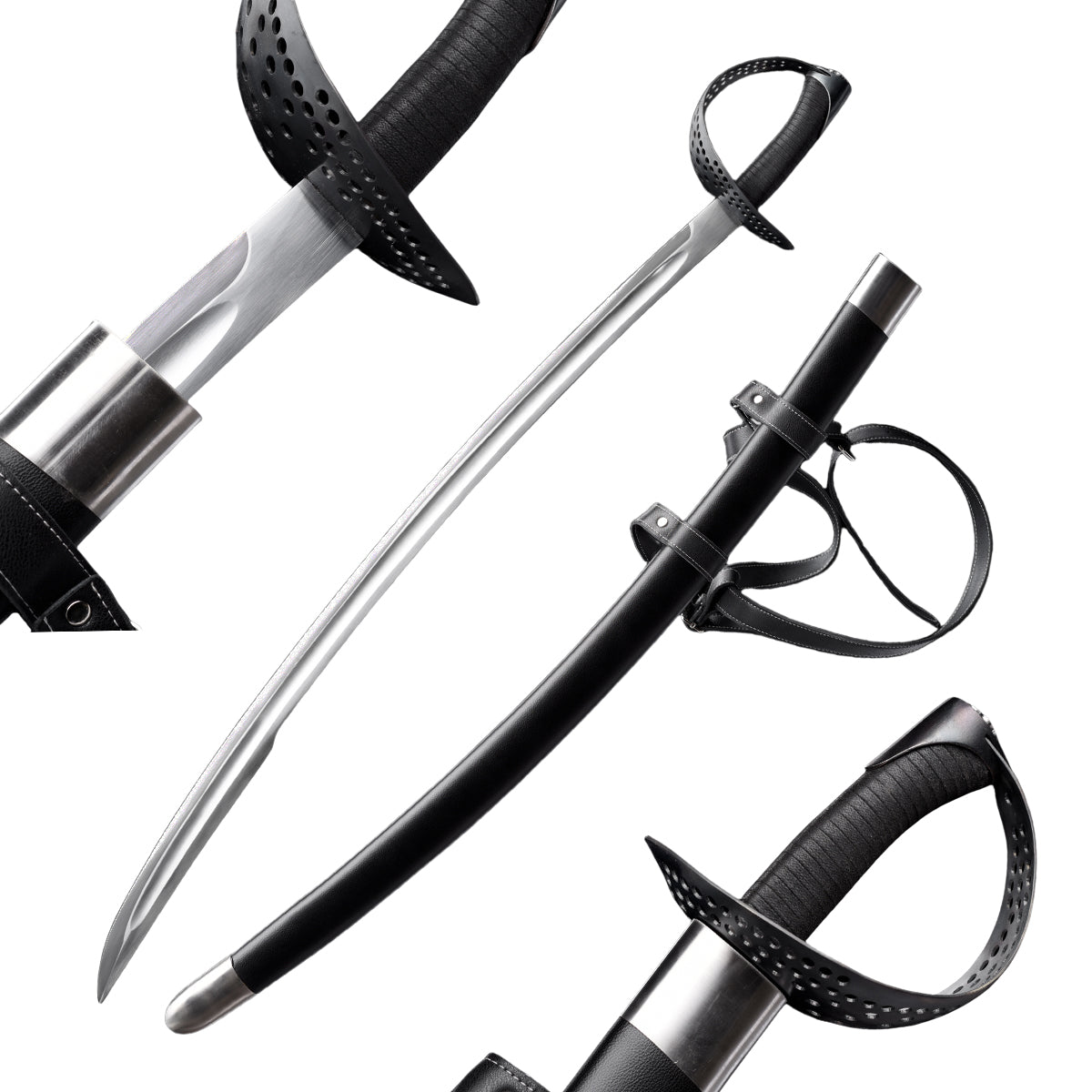 40.15"  Hand-Forged Full-Tang Medieval Saber 1060 Carbon Steel