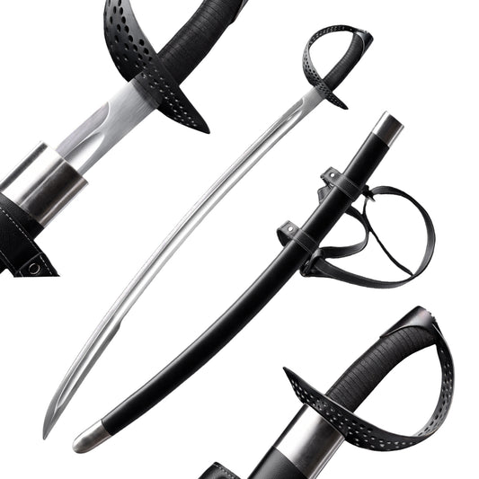 40.15"  Hand-Forged Full-Tang Medieval Saber 1060 Carbon Steel
