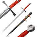 Knight's Collection Elite 51.5" Cross Templar 1065 Carbon Steel Medieval Sword