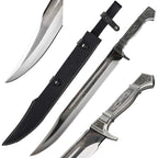 Silver fantasy short sword with sheath | Knights Collection