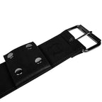 Pacific Solution black medieval sword belt with metal buckle and rivet details