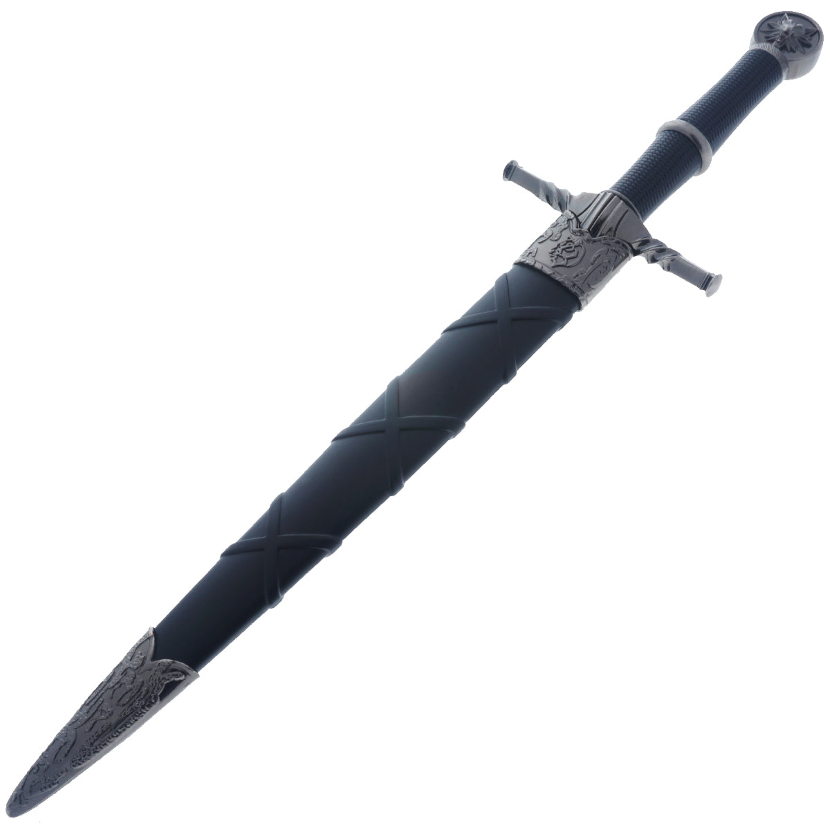 Black Wolf Head Medieval Dagger with Intricate Design and Sturdy Handle for Collectors and Enthusiasts
