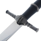 Black Wolf Head Medieval Dagger with a sturdy grip and intricate detailing on the hilt