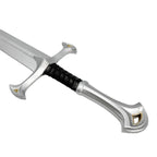 Knight's Collection Cosplay Foam Medieval Sword featuring a silver blade and black grip for fantasy costumes