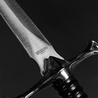 Anduril Dagger with a polished stainless steel blade and ornate handle design